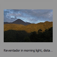 Reventador in morning light, distant view